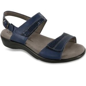 SAS Nudu Heel Strap Sandal - Navy, Size 7.5M, Like New